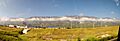 Cloud line in mountain range