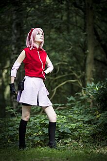 Cosplayer of Sakura Haruno 20140829.jpg