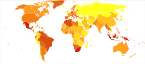 Archivo:Diabetes mellitus world map-Deaths per million persons-WHO2012