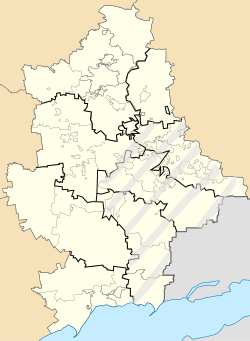 Donetsk ubicada en Óblast de Donetsk