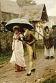 Edmund Blair Leighton - A Wet Sunday Morning