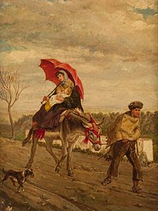 Archivo:Federico Eder y Gattens Family with donkey 1883