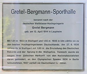 Archivo:Gedenktafel Rudolstädter Str 77 (Wilmd) Gretel Bergmann