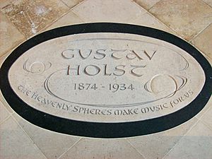Archivo:Holst memorial, Chichester Cathedral