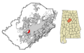 Jefferson County Alabama Incorporated and Unincorporated areas Fairfield Highlighted