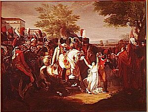 Archivo:Lafond - Clémence de Napoléon envers Mademoiselle de Saint-Simon — 1808