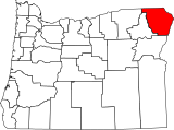 Map of Oregon highlighting Wallowa County.svg