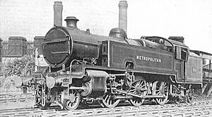 Archivo:Metropolitan Railway 2-6-4T locomotive (CJ Allen, Steel Highway, 1928)