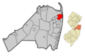 Monmouth County New Jersey Incorporated and Unincorporated areas Rumson Highlighted