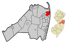Monmouth County New Jersey Incorporated and Unincorporated areas Rumson Highlighted.svg