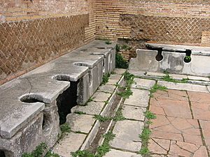 Letrinas públicas romanas, Ostia Antica
