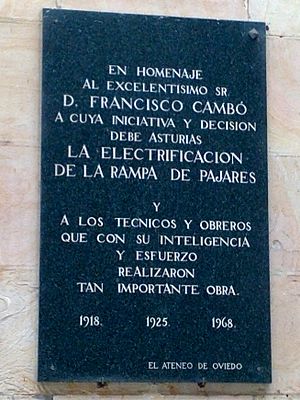 Archivo:Placa electrificación Pajares