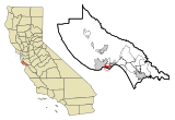Santa Cruz County California Incorporated and Unincorporated areas Twin Lakes Highlighted.svg