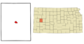 Scott County Kansas Incorporated and Unincorporated areas Scott City Highlighted