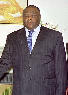 The Vice President of Democratic Republic of Congo, Mr. Jean Pierre Bemba calls on the Vice President Shri Bhairon Singh Shekhawat in New Delhi on March 3, 2005 (cropped).jpg
