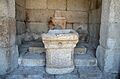The interior of the small votive temple, distyle in antis, of Tuscan order with a single cella, built by a man named Caius Julius Lacer, and dedicated to the Roman emperor Trajan and the Roman Gods, Spain (39695884535)