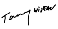 Tommy Wiseau signature