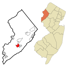 Warren County New Jersey Incorporated and Unincorporated areas Brass Castle Highlighted.svg