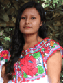 Amerindian woman in her traditional clothes