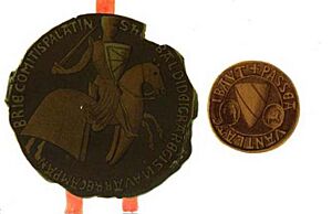 Archivo:Anverso y Reverso del sello Teobaldo I de Navarra i IV de Champaña