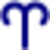 Aries symbol (heavy blue).svg