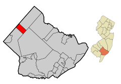 Atlantic County New Jersey Incorporated and Unincorporated areas Folsom Highlighted.svg