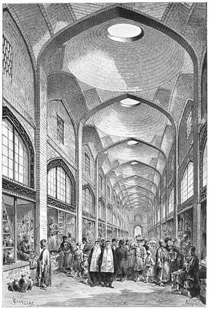 Archivo:Bazar Shiraz as seen by Jane Dieulafoy, 1881