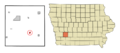 Cass County Iowa Incorporated and Unincorporated areas Cumberland Highlighted