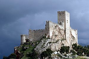 Archivo:Castillo de Almansa sobre el cerro del Aguila