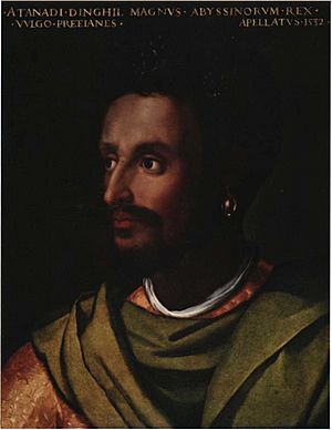 Archivo:Cristofano dell’Altissimo, Portrait of Lebnä-Dengel. c. 1552-1568