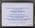 Gedenktafel Kaiserdamm 28 (Westend) Alfred Döblin