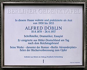 Archivo:Gedenktafel Kaiserdamm 28 (Westend) Alfred Döblin
