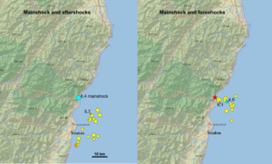 Archivo:Hualien 2018 foreshocks and aftershocks