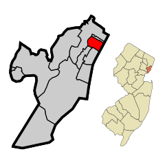 Hudson County New Jersey Incorporated and Unincorporated areas West New York Highlighted.svg