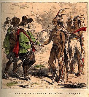 Archivo:Interview of Samoset with the Pilgrims