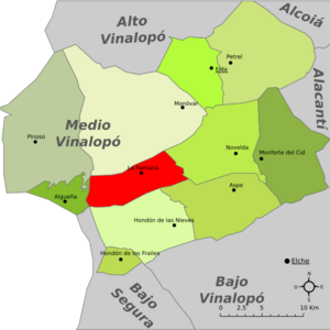 Archivo:La Romana-Mapa del Medio Vinalopó