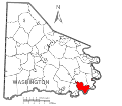 Map of Centerville, Washington County, Pennsylvania Highlighted.png