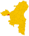 Map of comune of Noragugume (province of Nuoro, region Sardinia, Italy) - 2016