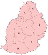 Archivo:Mauritius districts numbered