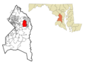 Prince George's County Maryland Incorporated and Unincorporated areas Woodmore Highlighted