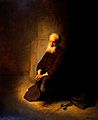 Rembrandt van Rijn - St. Peter in Prison (The Apostle Peter Kneeling) - Google Art Project