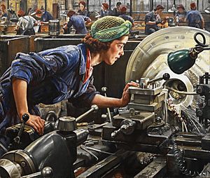 Archivo:Ruby Loftus screwing a Breech-ring (1943) (Art. IWM LD 2850)