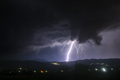 Rural nightime lightning strike