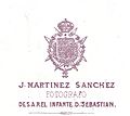 Sello del fotógrafo José Martínez Sánchez, hacia 1867