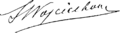 Signature of president Stanisław Wojciechowski