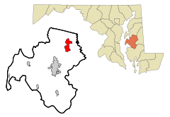 Talbot County Maryland Incorporated and Unincorporated areas Cordova Highlighted.svg