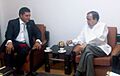 The visiting Venezuelan Vice Minister of Foreign Affairs, Mr. Temir Porras Ponceleon meeting the Union Minister of Petroleum and Natural Gas, Shri Murli Deora, to explore greater cooperation, in New Delhi on May 05, 2010