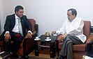 The visiting Venezuelan Vice Minister of Foreign Affairs, Mr. Temir Porras Ponceleon meeting the Union Minister of Petroleum and Natural Gas, Shri Murli Deora, to explore greater cooperation, in New Delhi on May 05, 2010.jpg