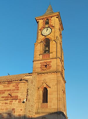 Archivo:Torre de la iglesia de San Sebastián de Montiel