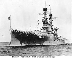 Archivo:USS Utah, during WWI